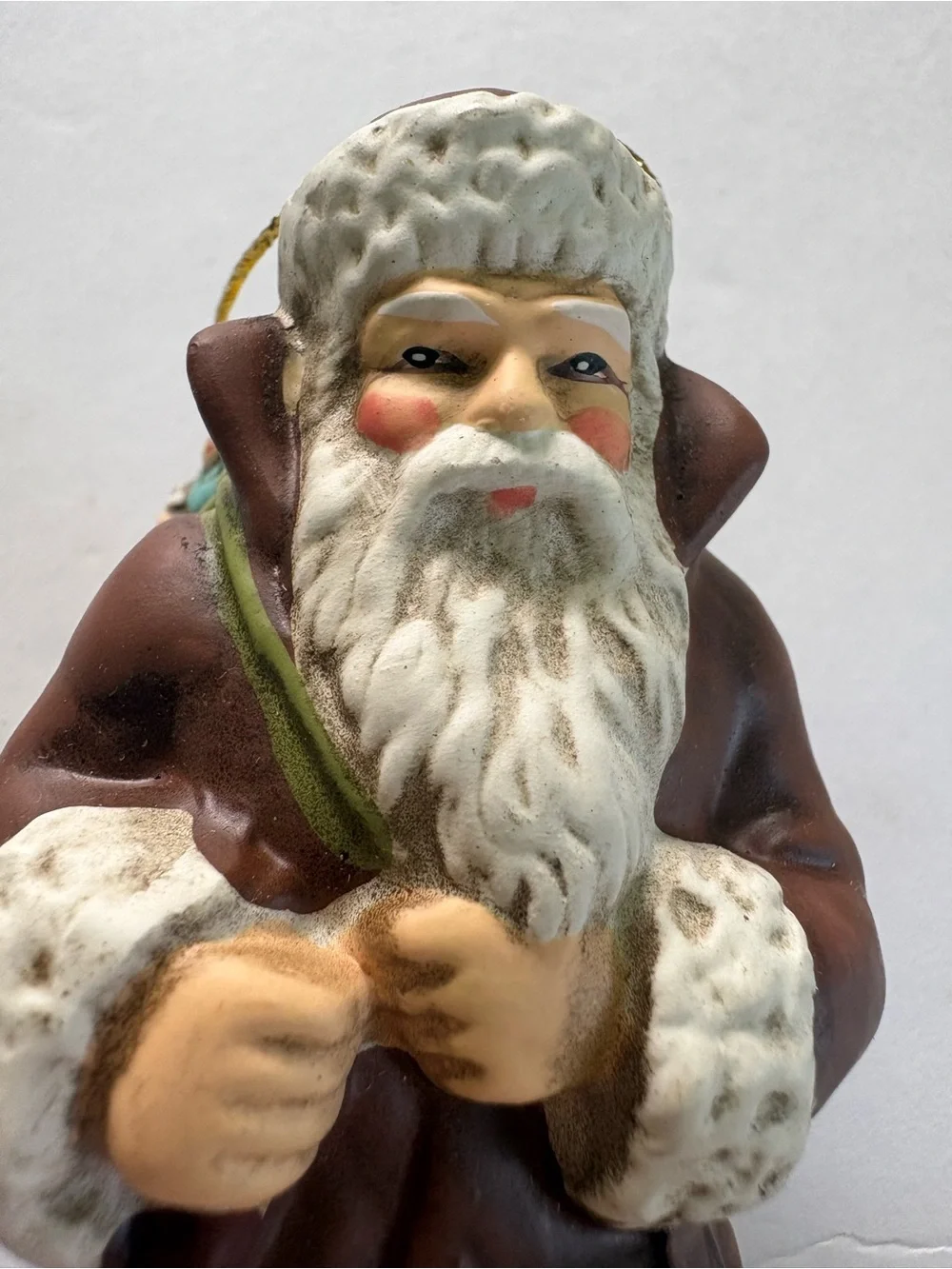 Vintage-Style 1917 Red Santa Figurine Holiday Decoration memories of Santa